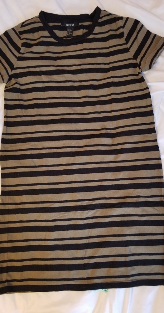 Olive and black Tshirt dress
